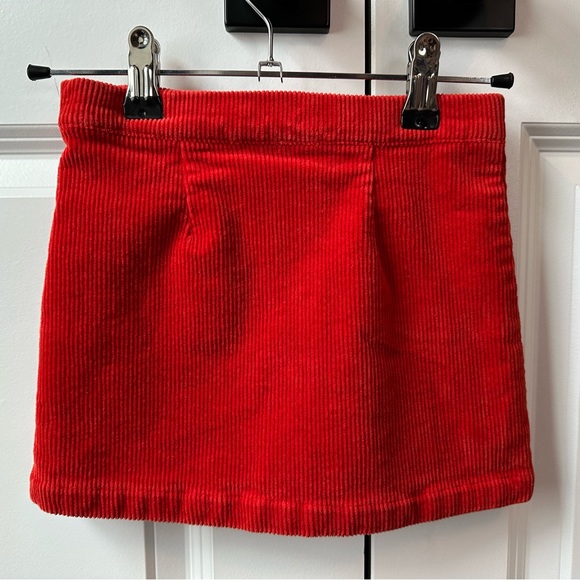 Cadet Rousselle Paris Red Corduroy Button Skirt (Size 4) - Picture 2 of 4